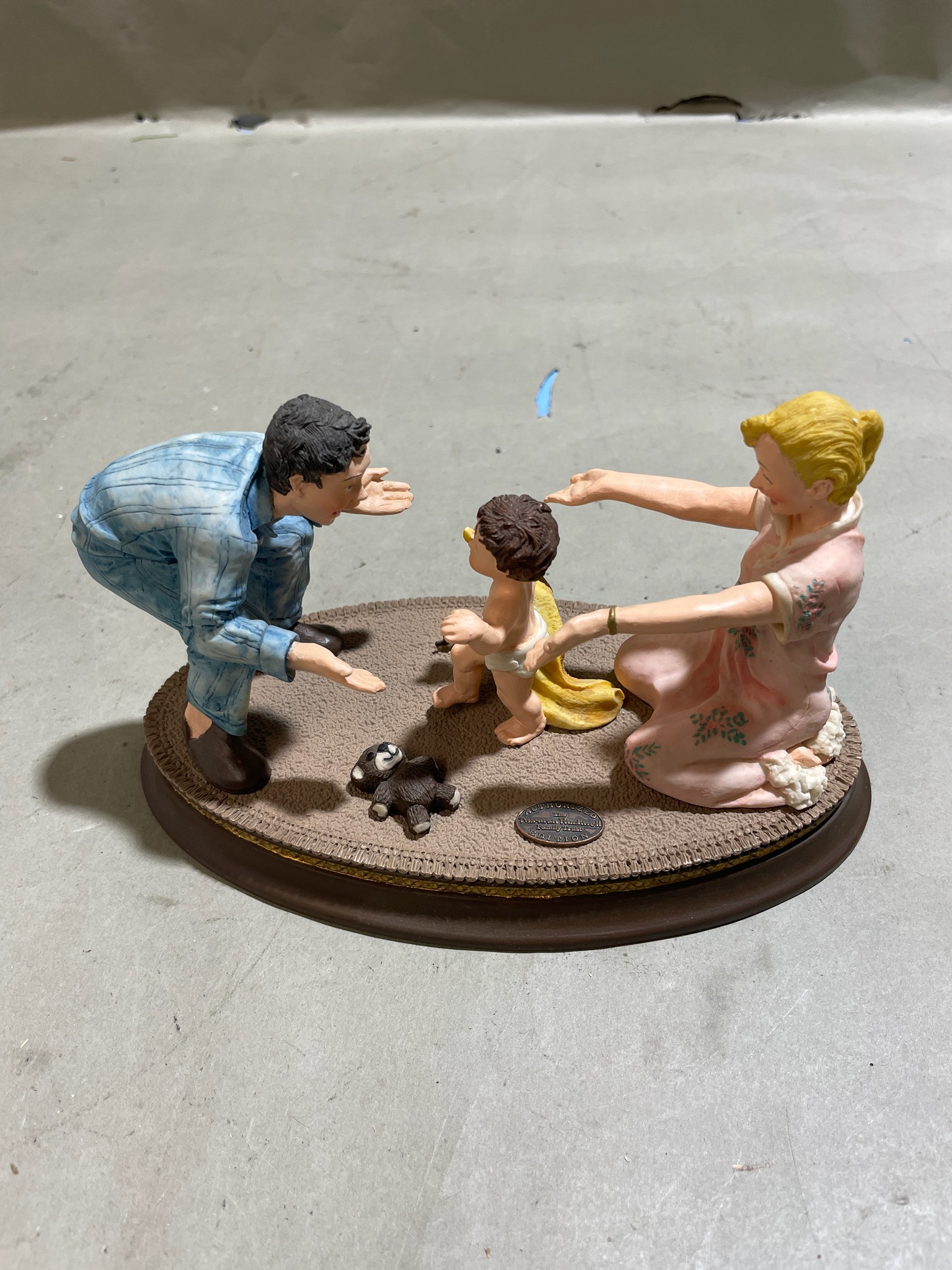 Multicolor Hand-Painted Family Figurine