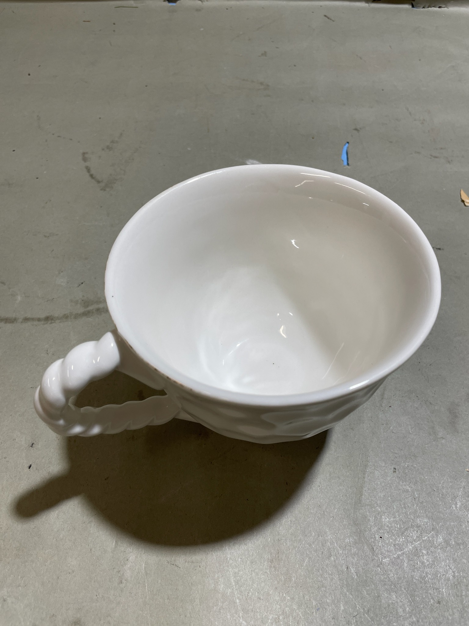 White Pedestal Teacup
