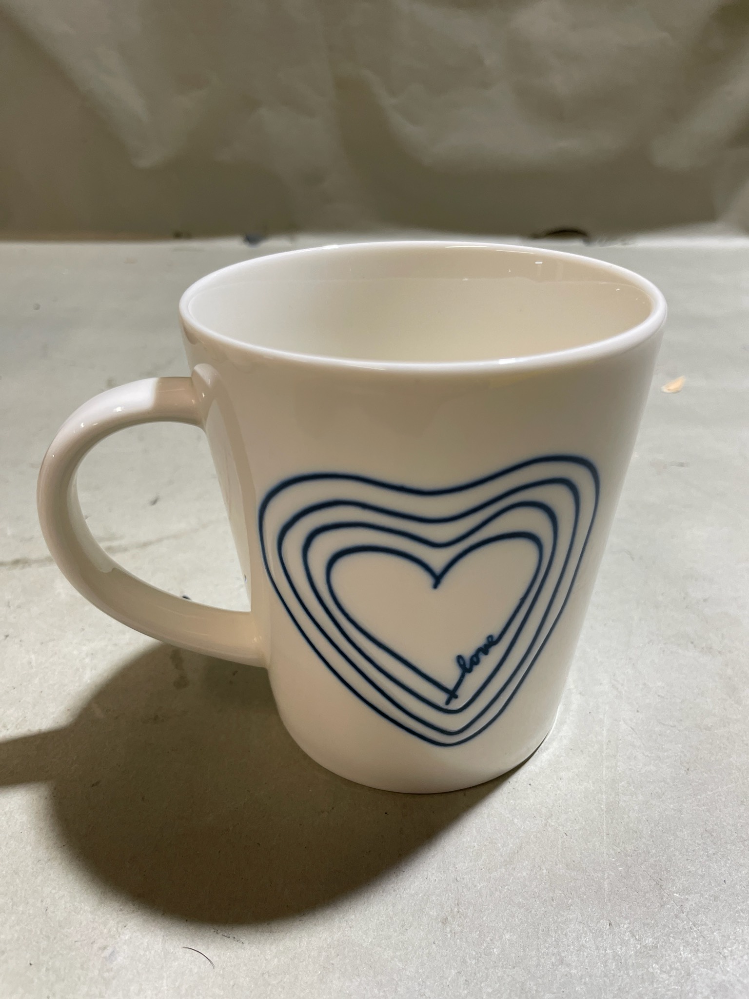 White Tall Ceramic Mug