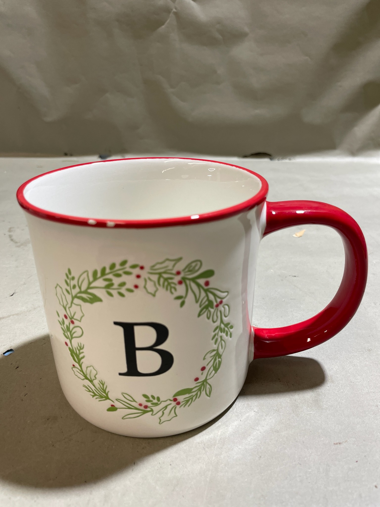 Sleigh Bell Bistro White Stoneware Coffee Mug