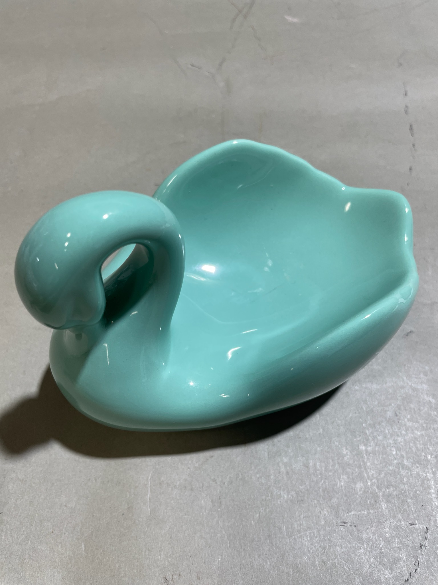 Turquoise Swan Shaped Dish
