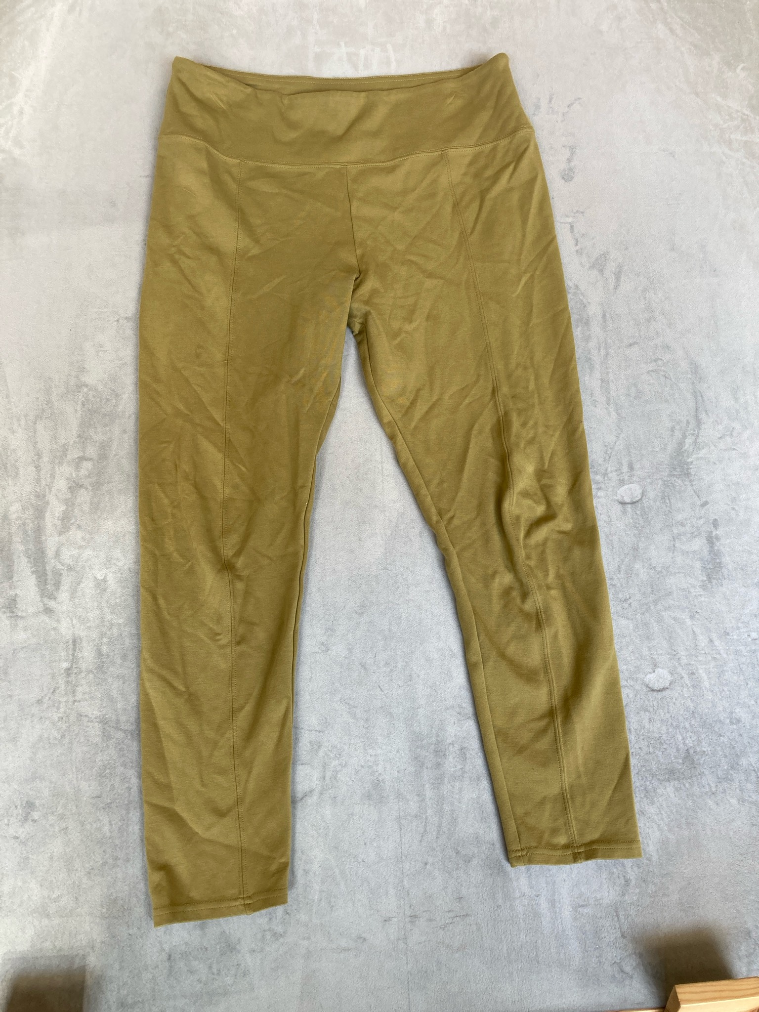 MIA DIVA Olive Stretch Knit Leggings Size XL