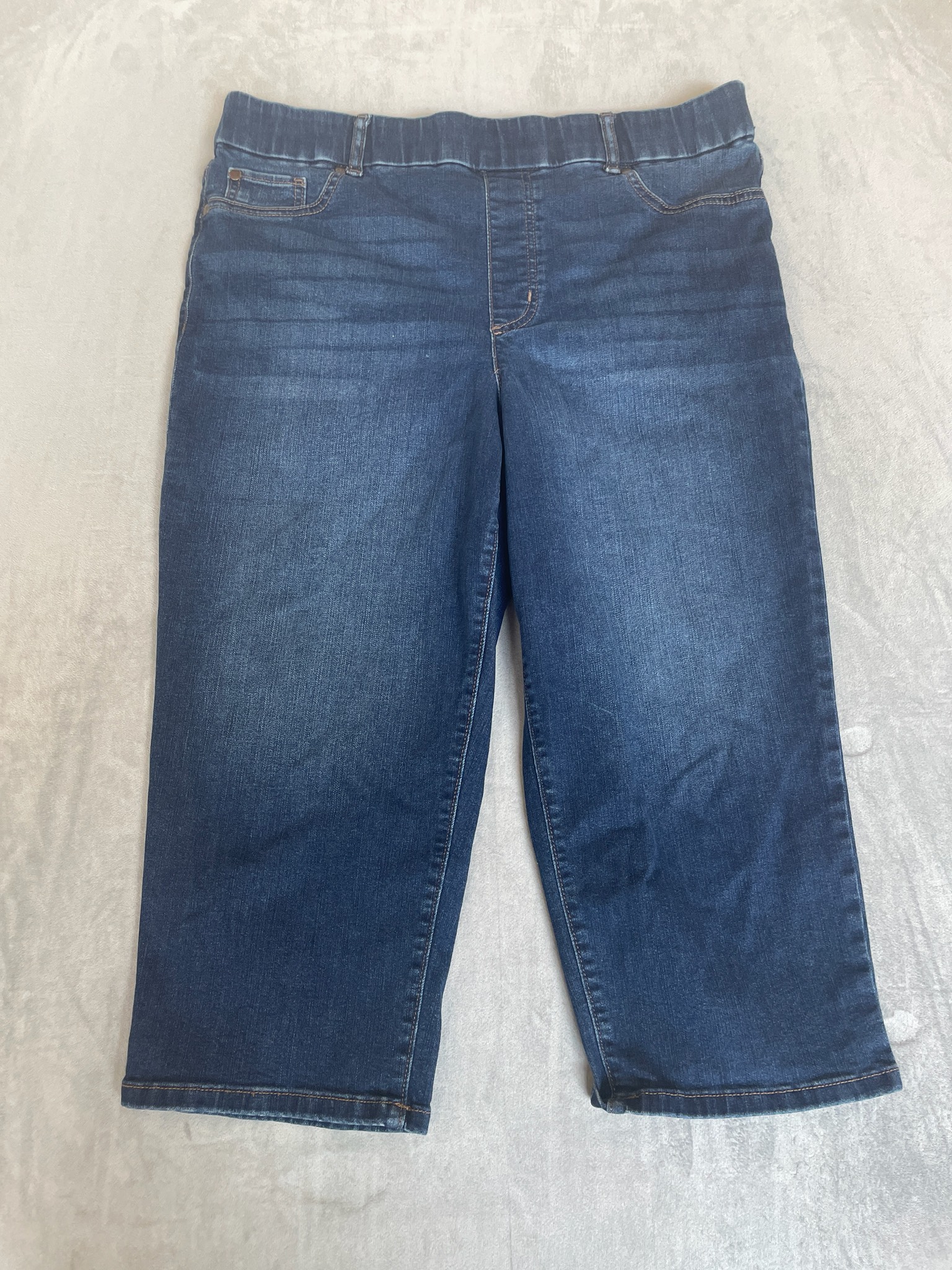 Kim Rogers Blue Denim Capri Pants Size 16 Average