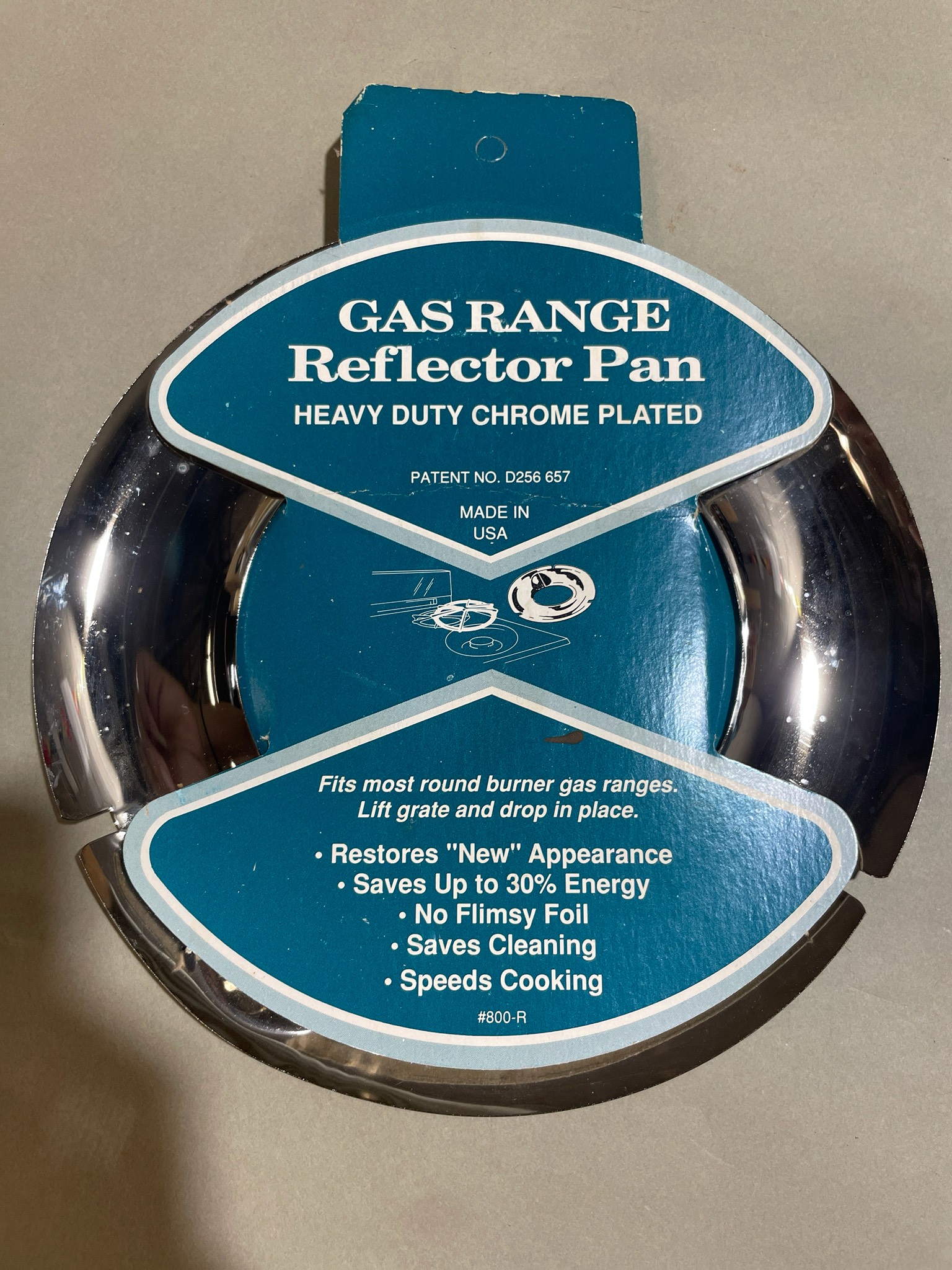Silver Chrome Plated Gas Range Reflector Pan