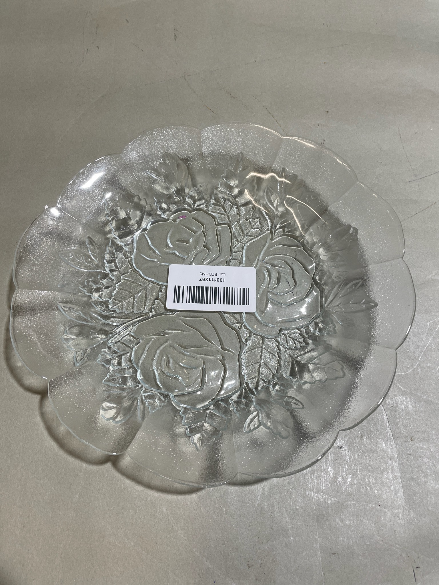Clear Flower Shaped Glass Dish