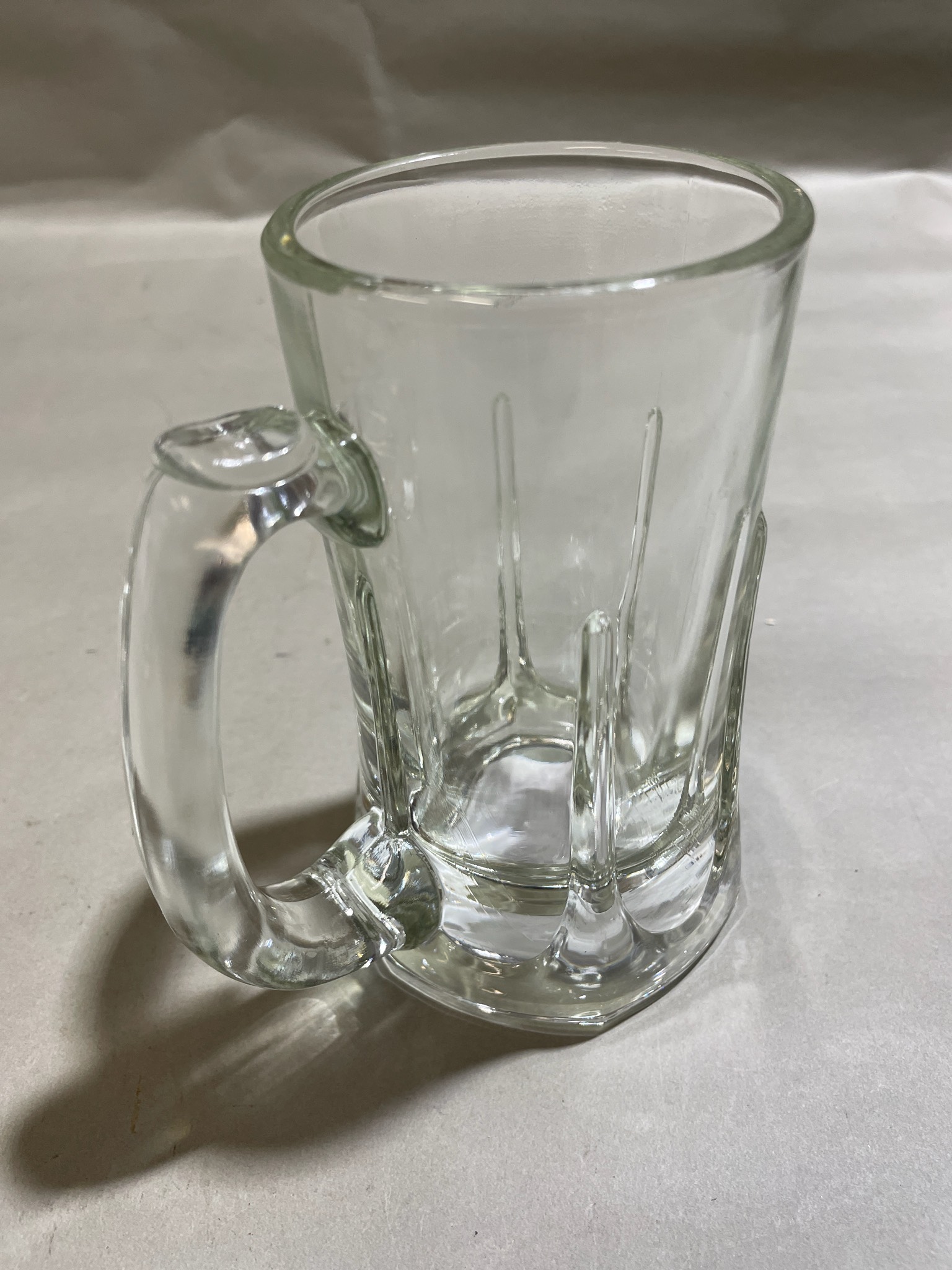 Clear Ridged Glass Mug