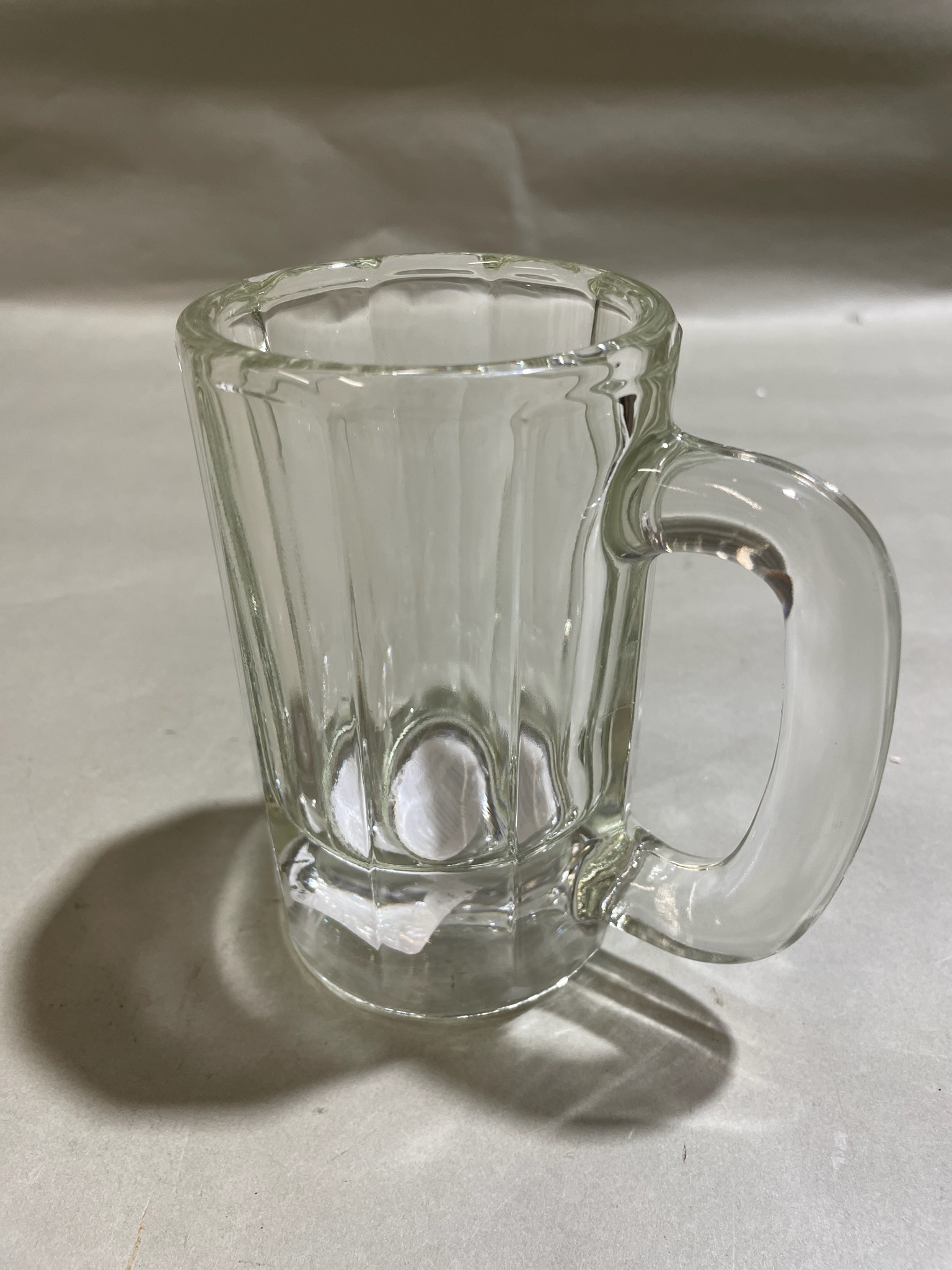 Clear Fluted Glass Mug