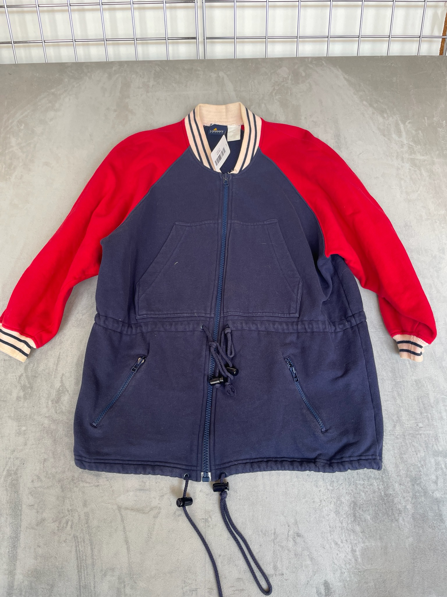 Liasport Navy Blue and Red Color-Blocked Jacket Size Petite
