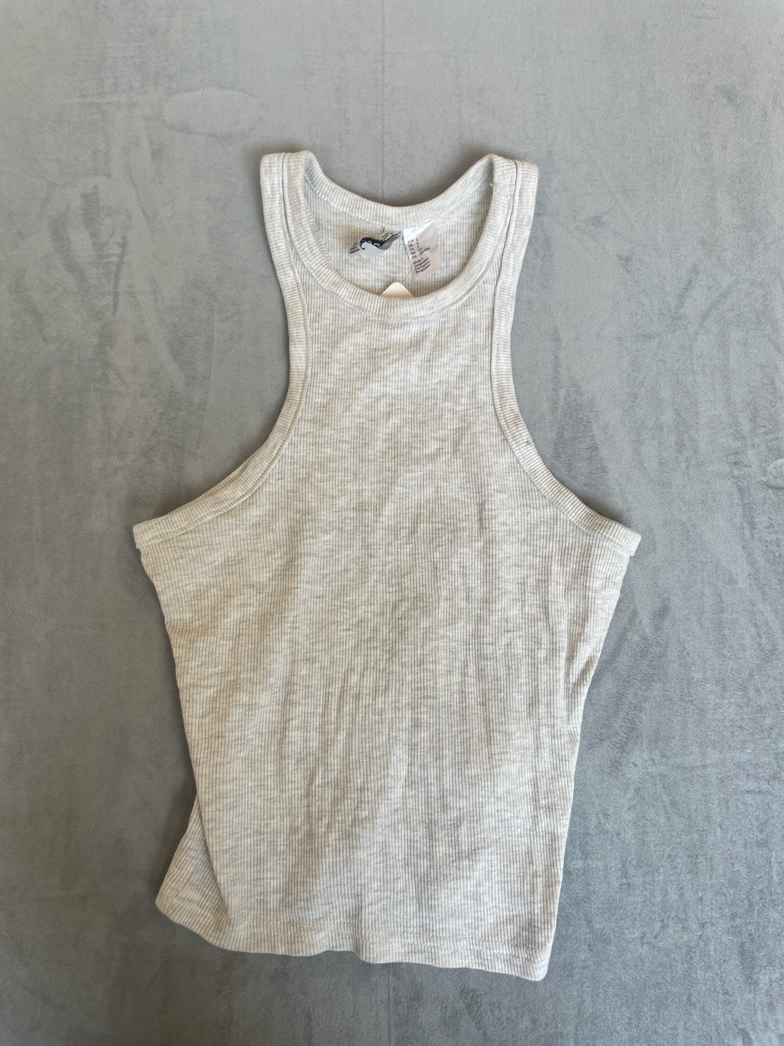 Divided by H&M Ivory Ribbed Knit Tank Top Size Small