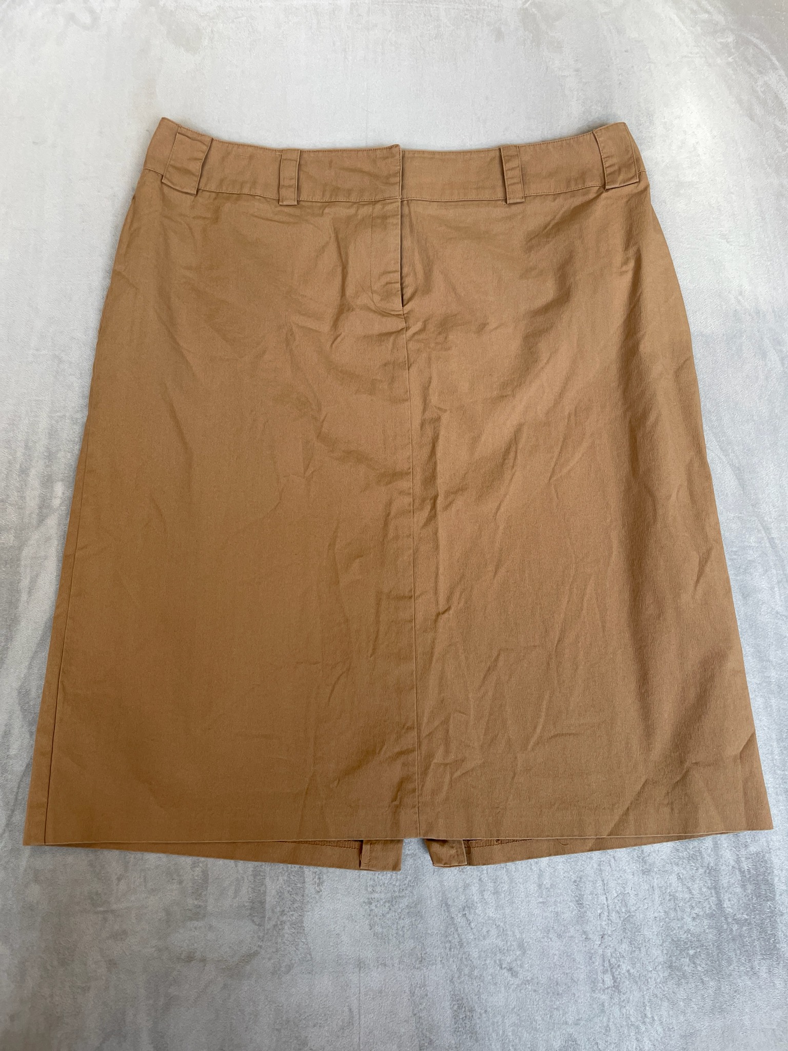 New York & Company Tan Cotton Blend Skirt Size 16