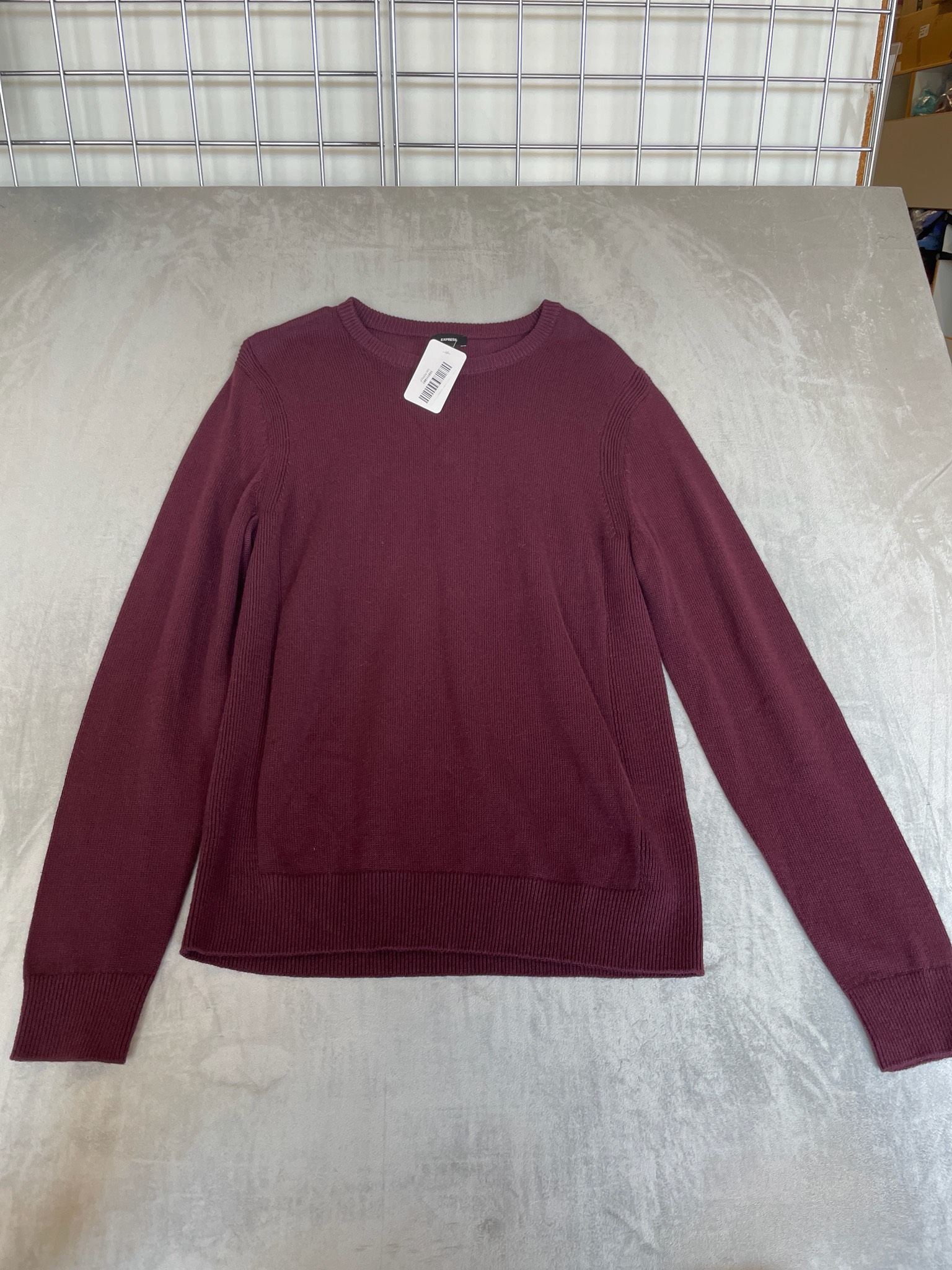 Express Burgundy Knit Sweater Size M
