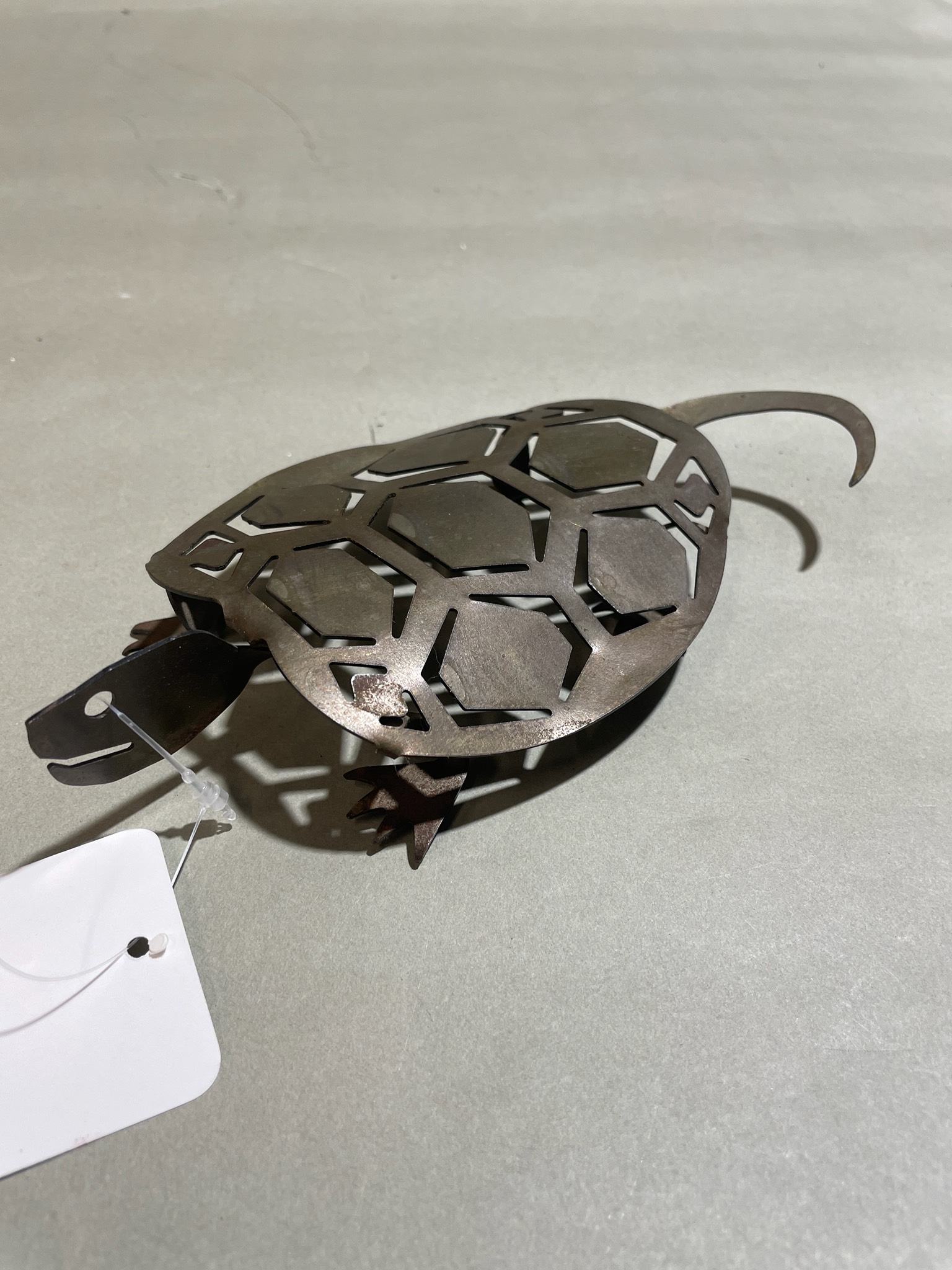 Dark Brown Metal Turtle Figurine