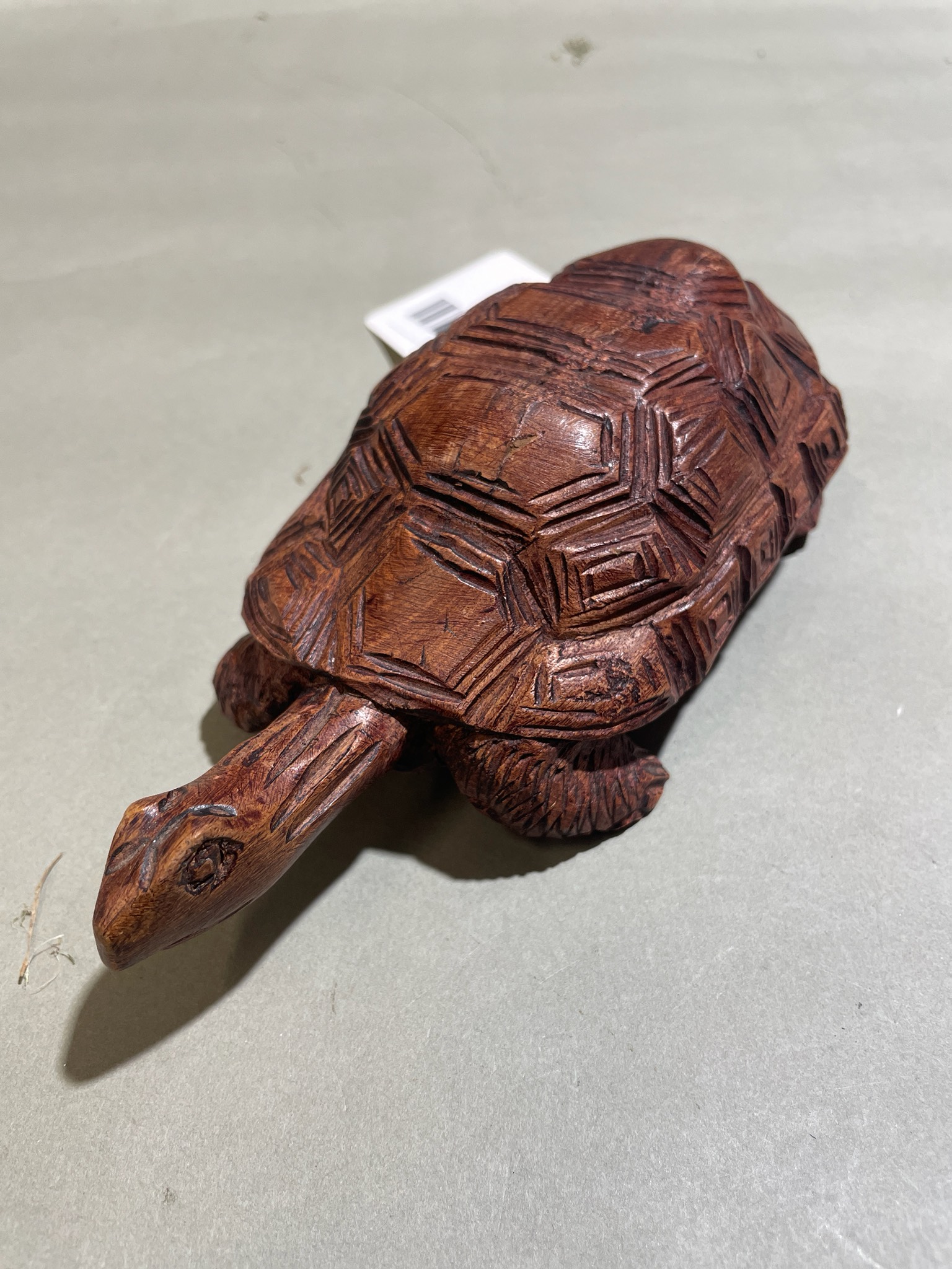 Brown Geometric Shell Turtle Figurine
