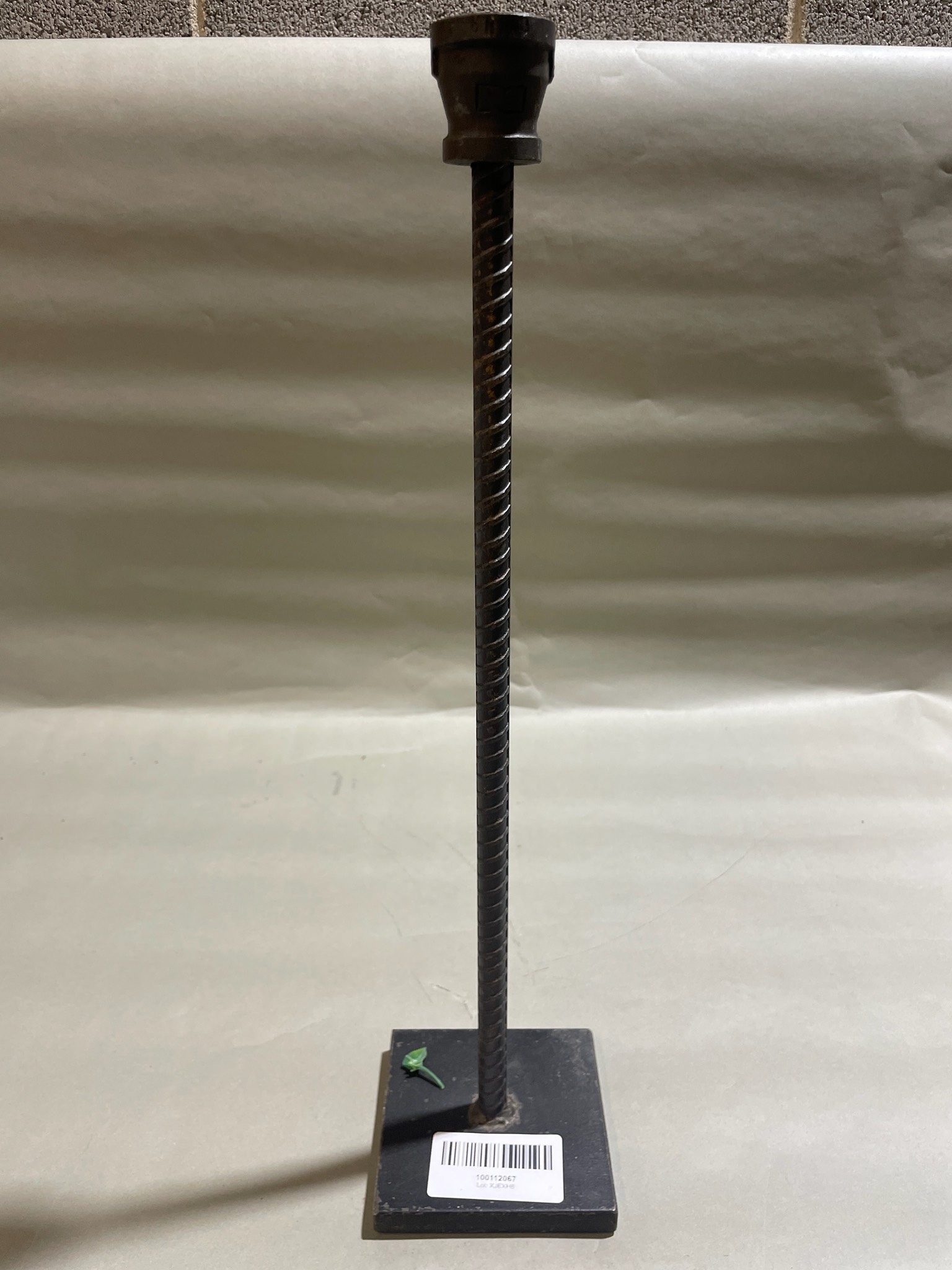Black Metal Stand with Threaded Top