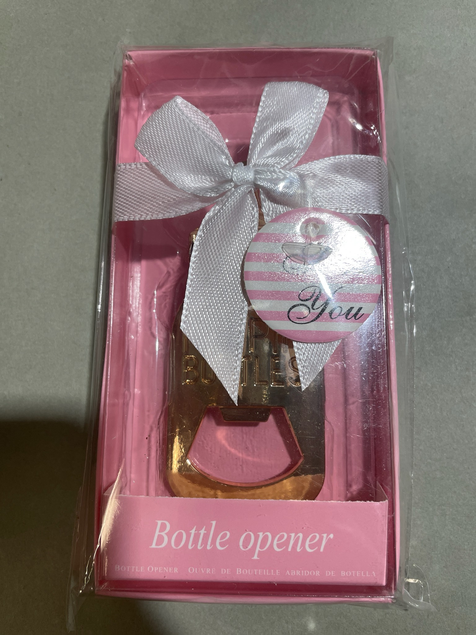 Pink Handled Bottle Opener