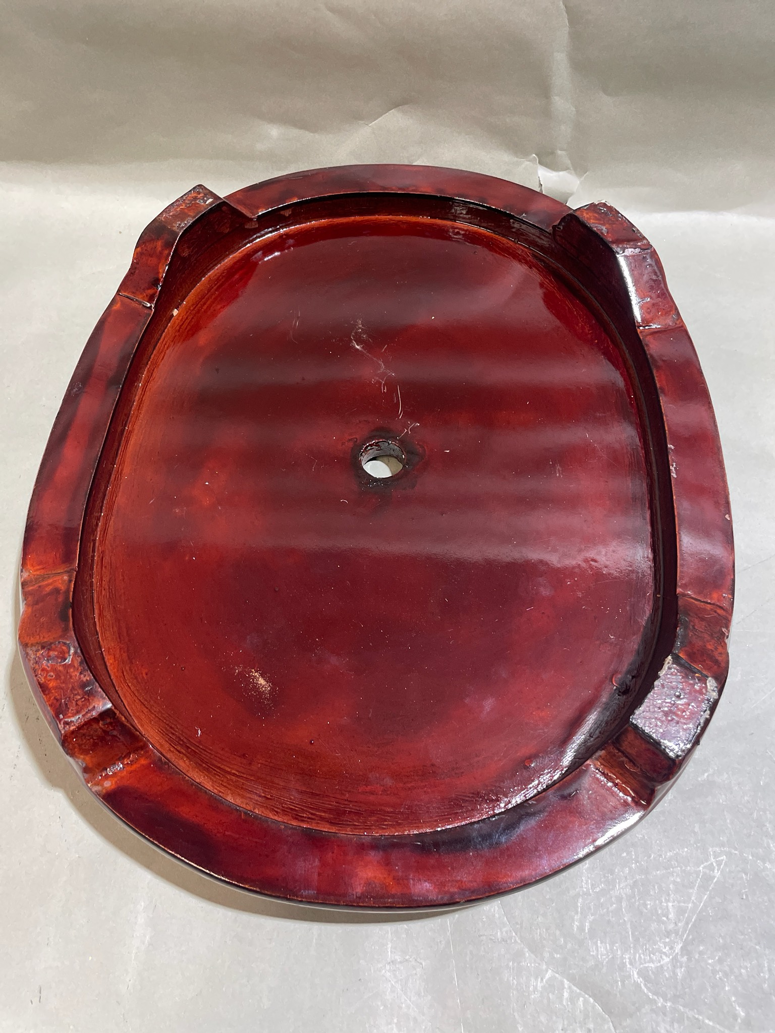 Brown Oval Wooden Dish