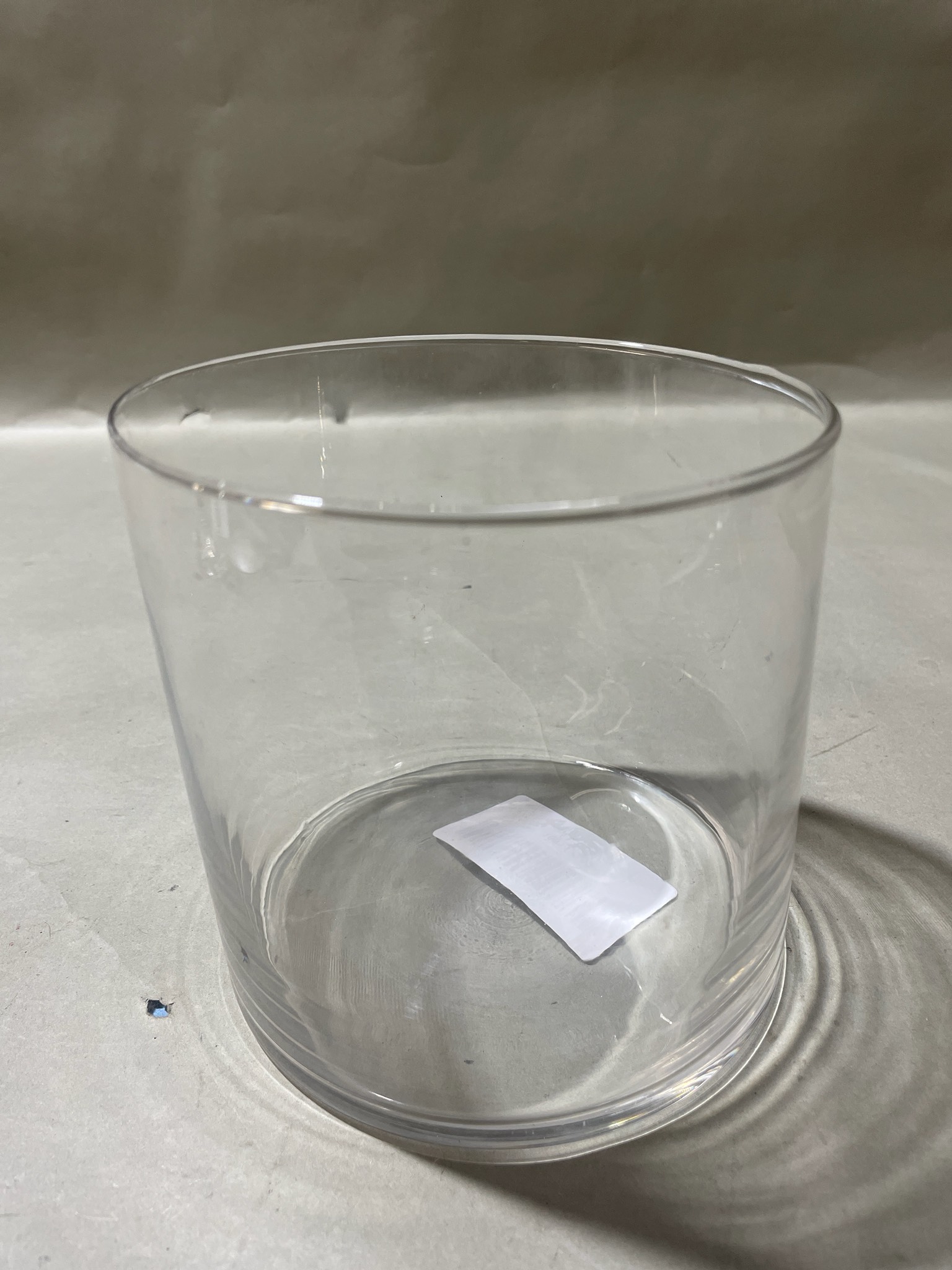 Clear Cylindrical Glass Vase