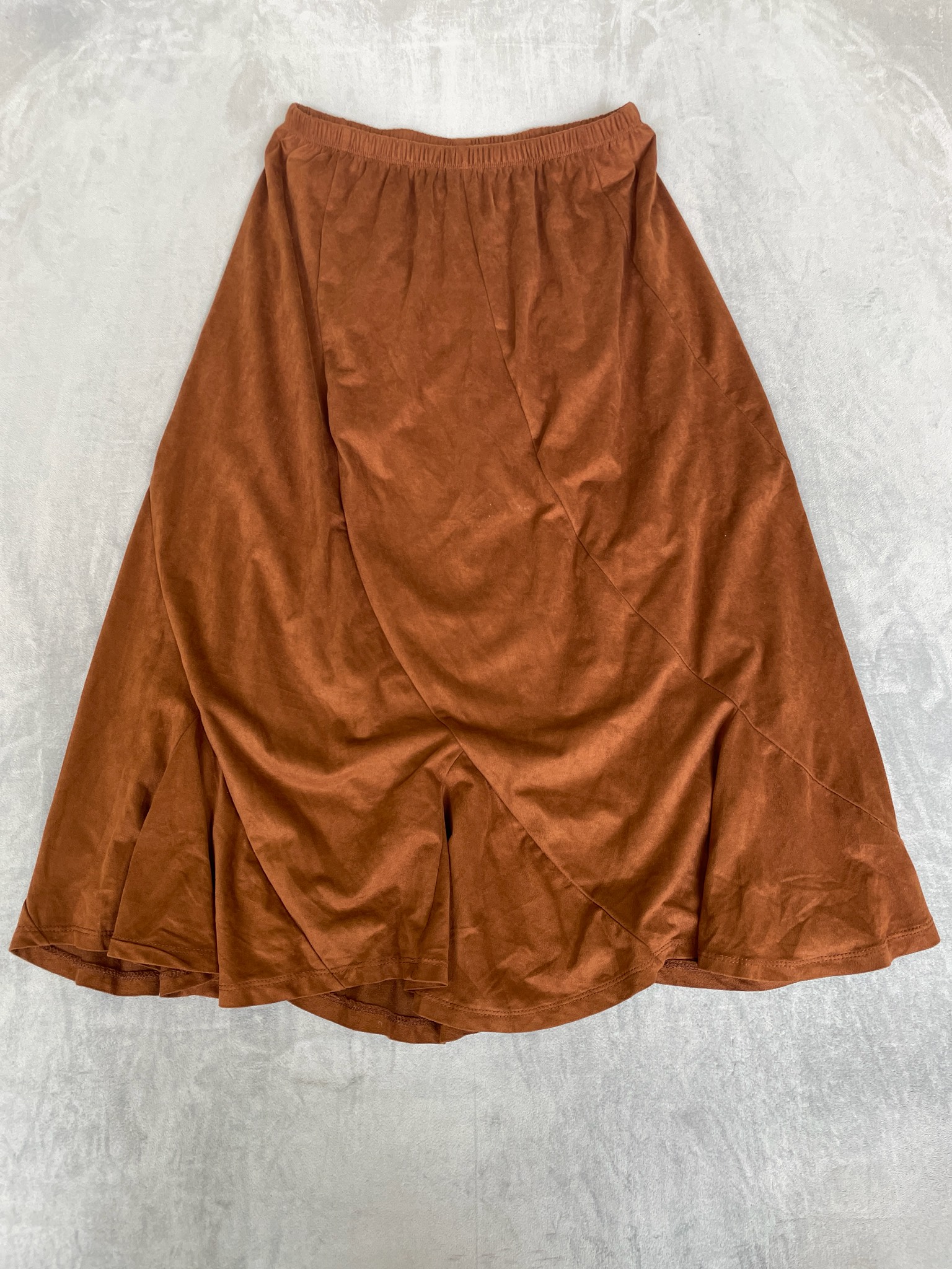 Rust Brown Flared Skirt Size S