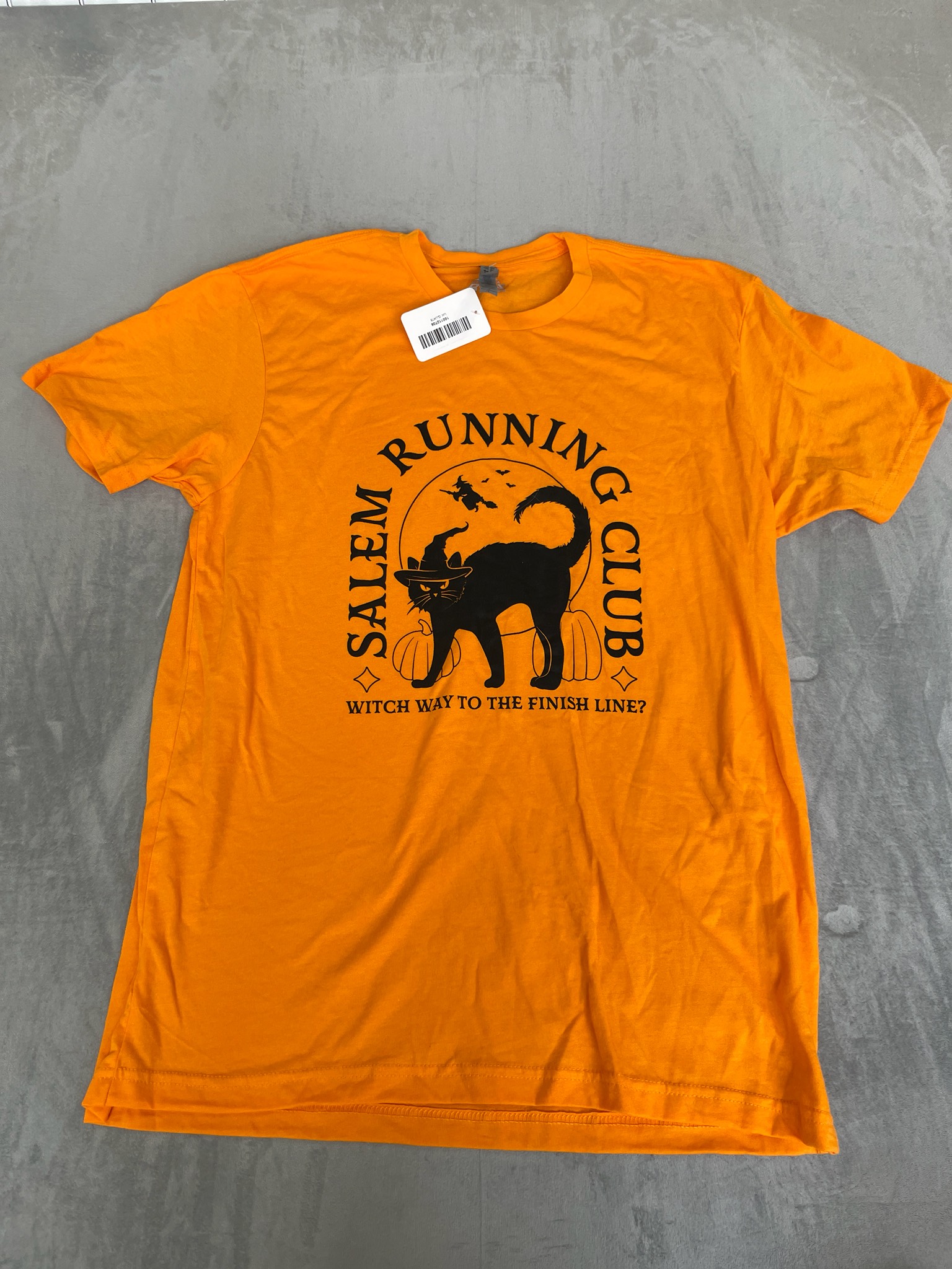 Next Level Apparel Orange Cotton Graphic T-Shirt Size Large