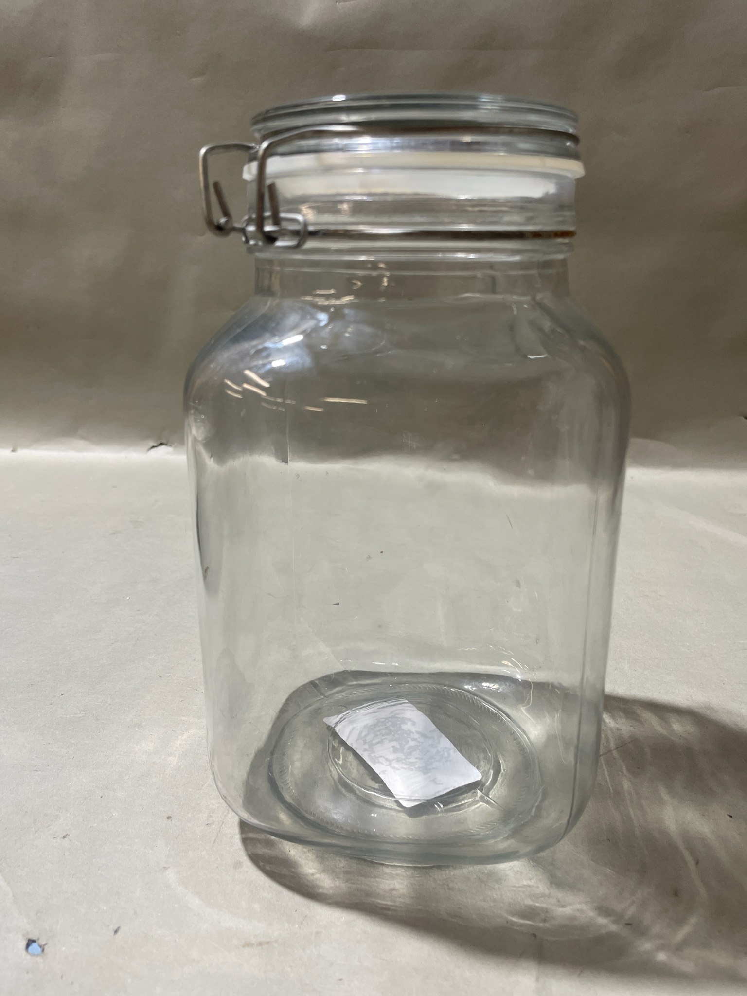 Clear Glass Wide Mouth Storage Jar
