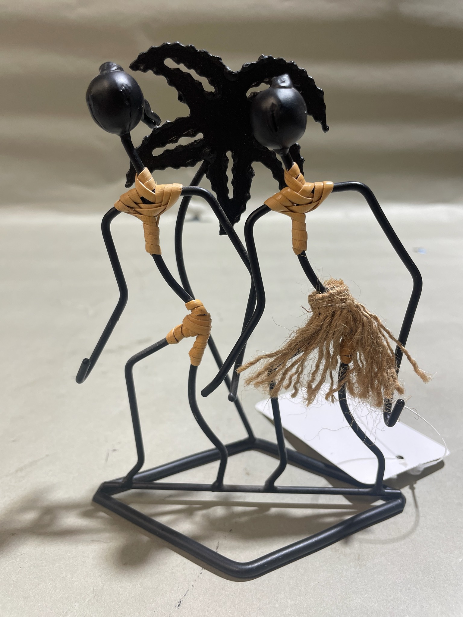 Black Metal Wire Sculpture