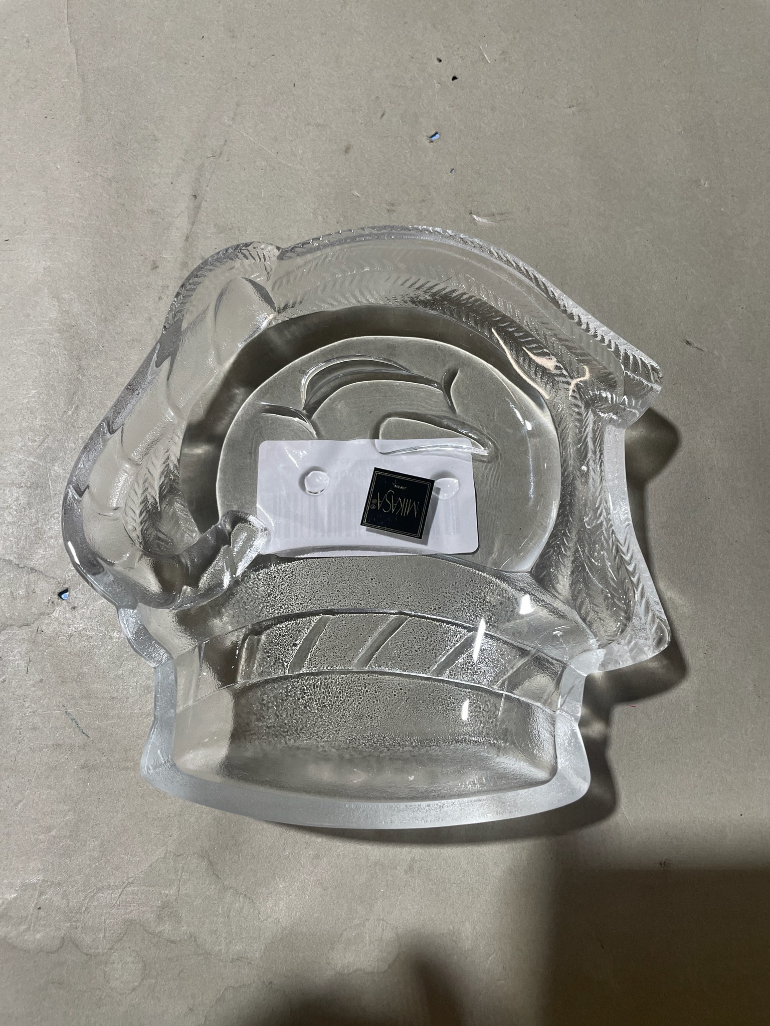 Clear Molded Glass Dish