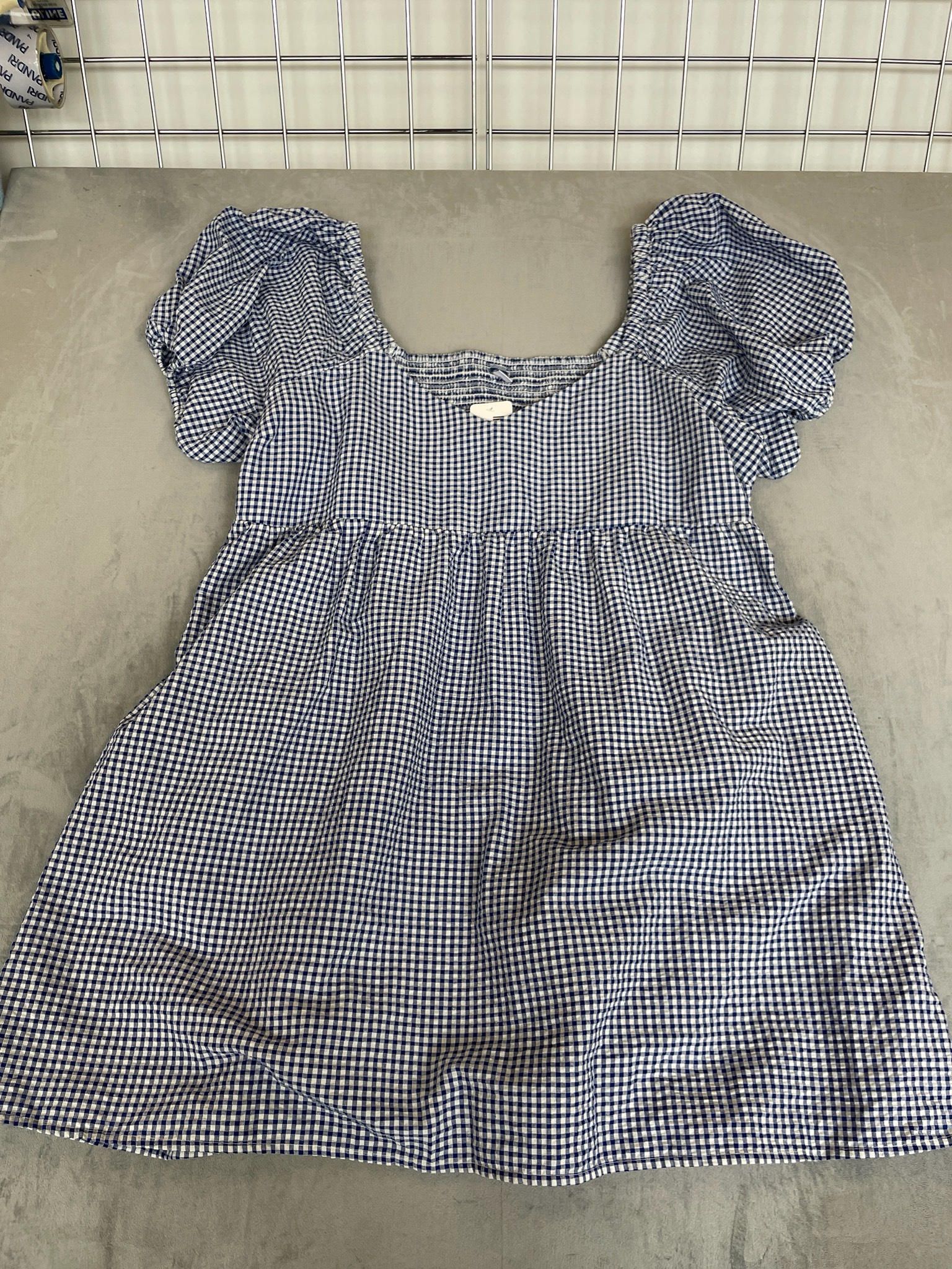 Old Navy Navy and White Gingham Dress Size XXL