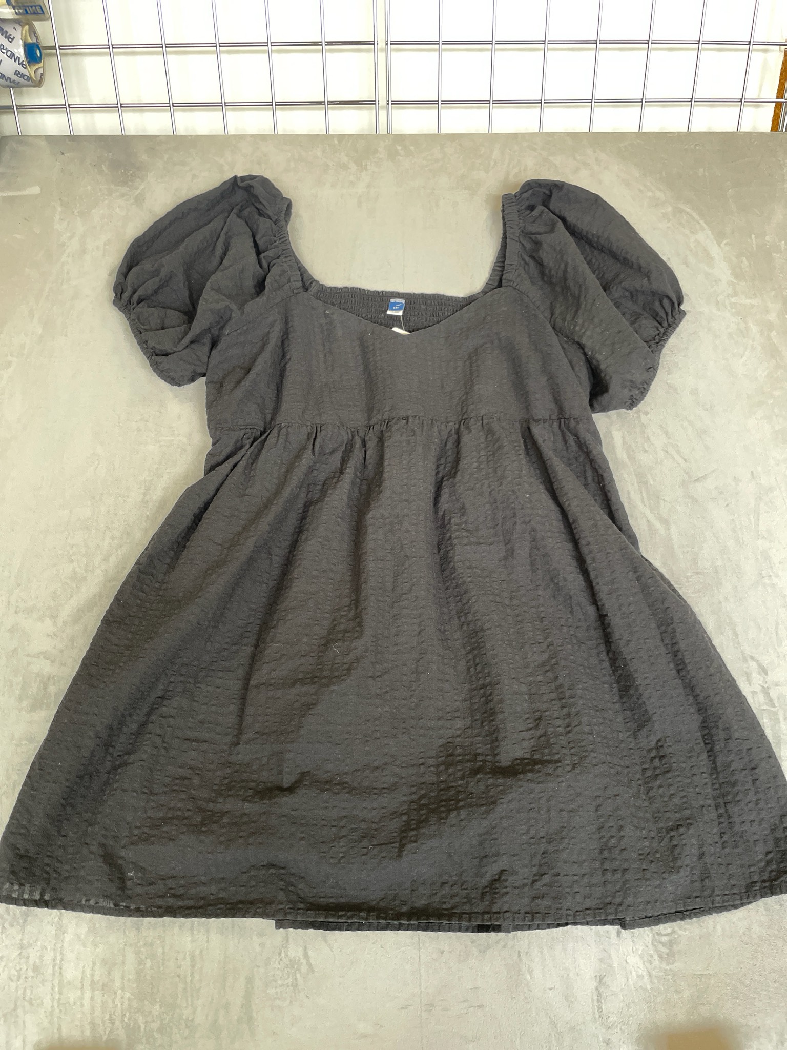 Old Navy Charcoal Puff Sleeve Dress Size XXL