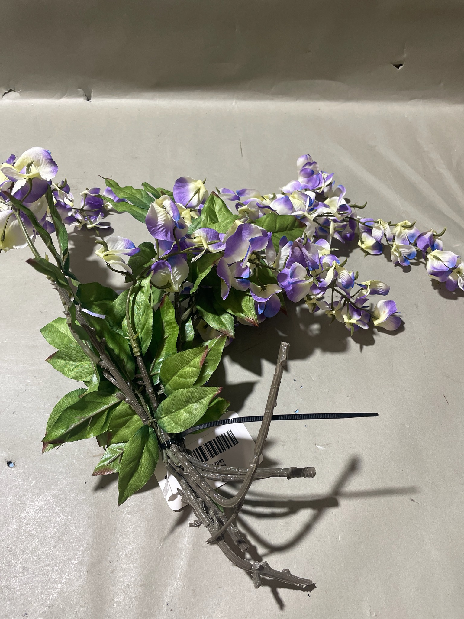 Purple and White Artificial Flower Stems