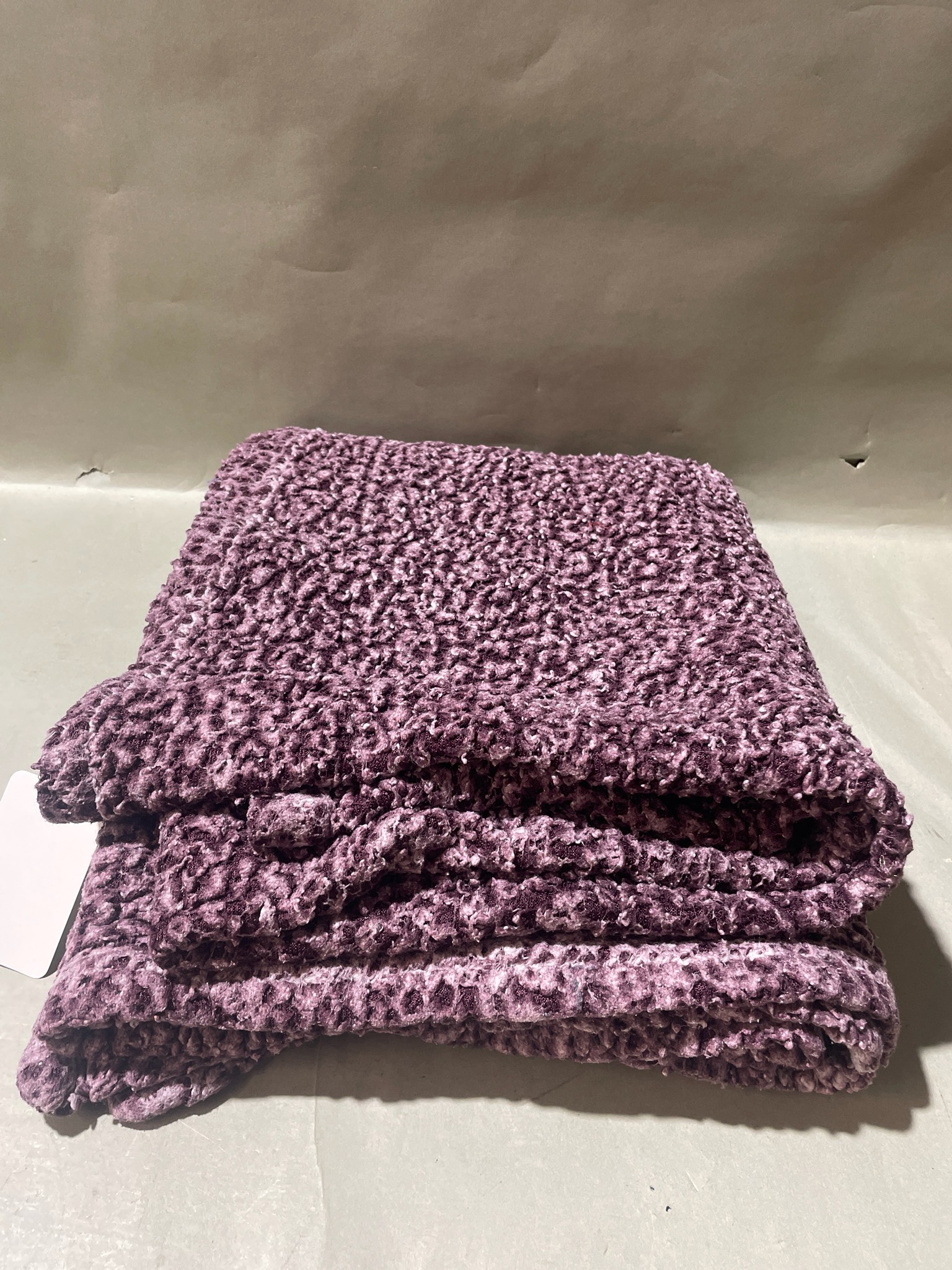 Purple Textured Throw Blanket
