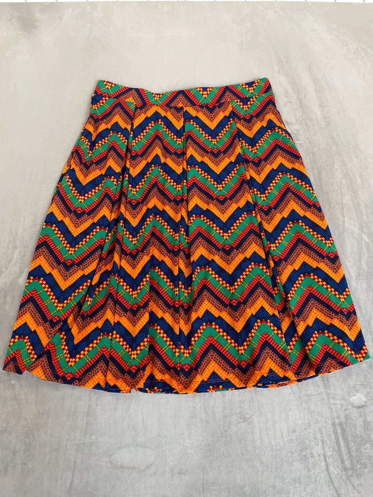 LuLaRoe Multicolor Geometric Print Skirt Size Large