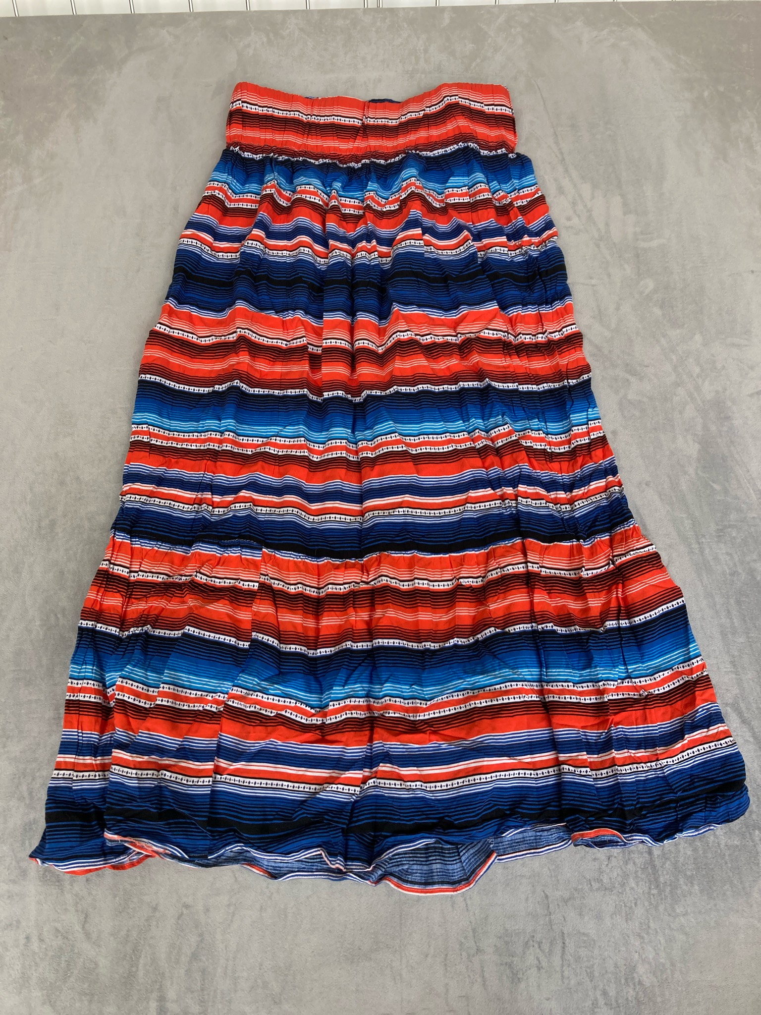 Multicolor Rayon Flared Skirt