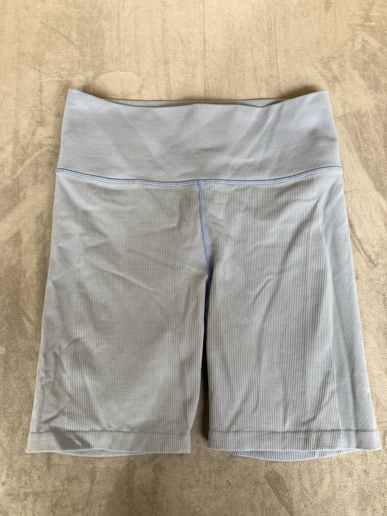 Athleta Light Gray Fitted Athletic Shorts Size M