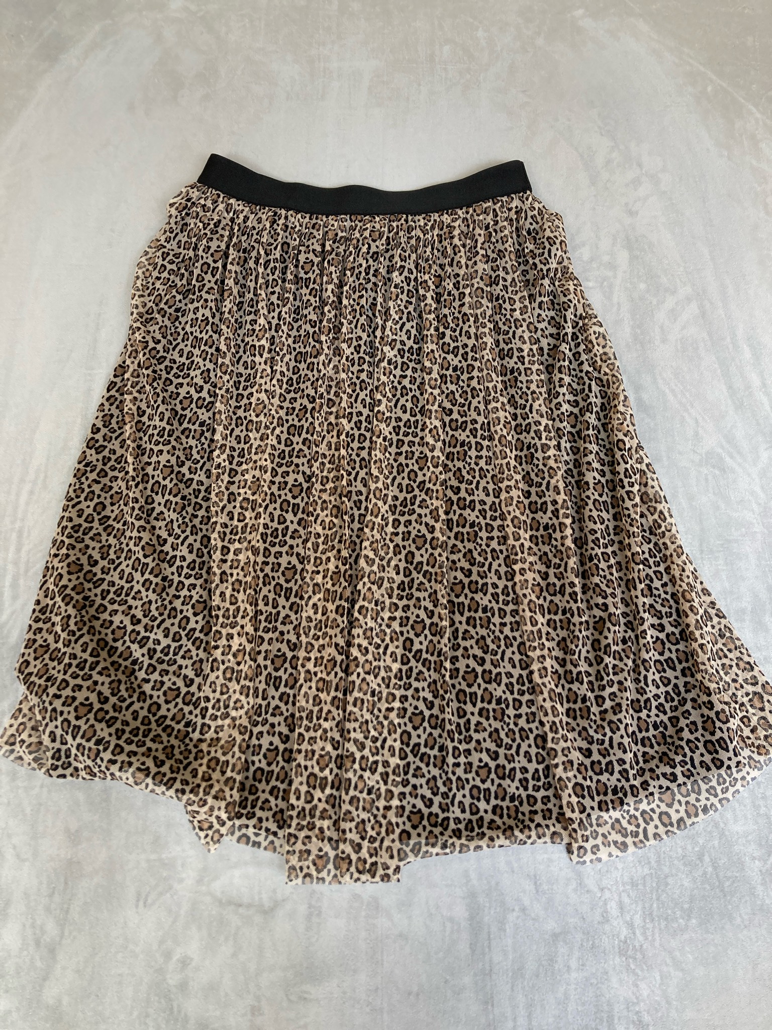 A New Day Tan Leopard Print Skirt Size M