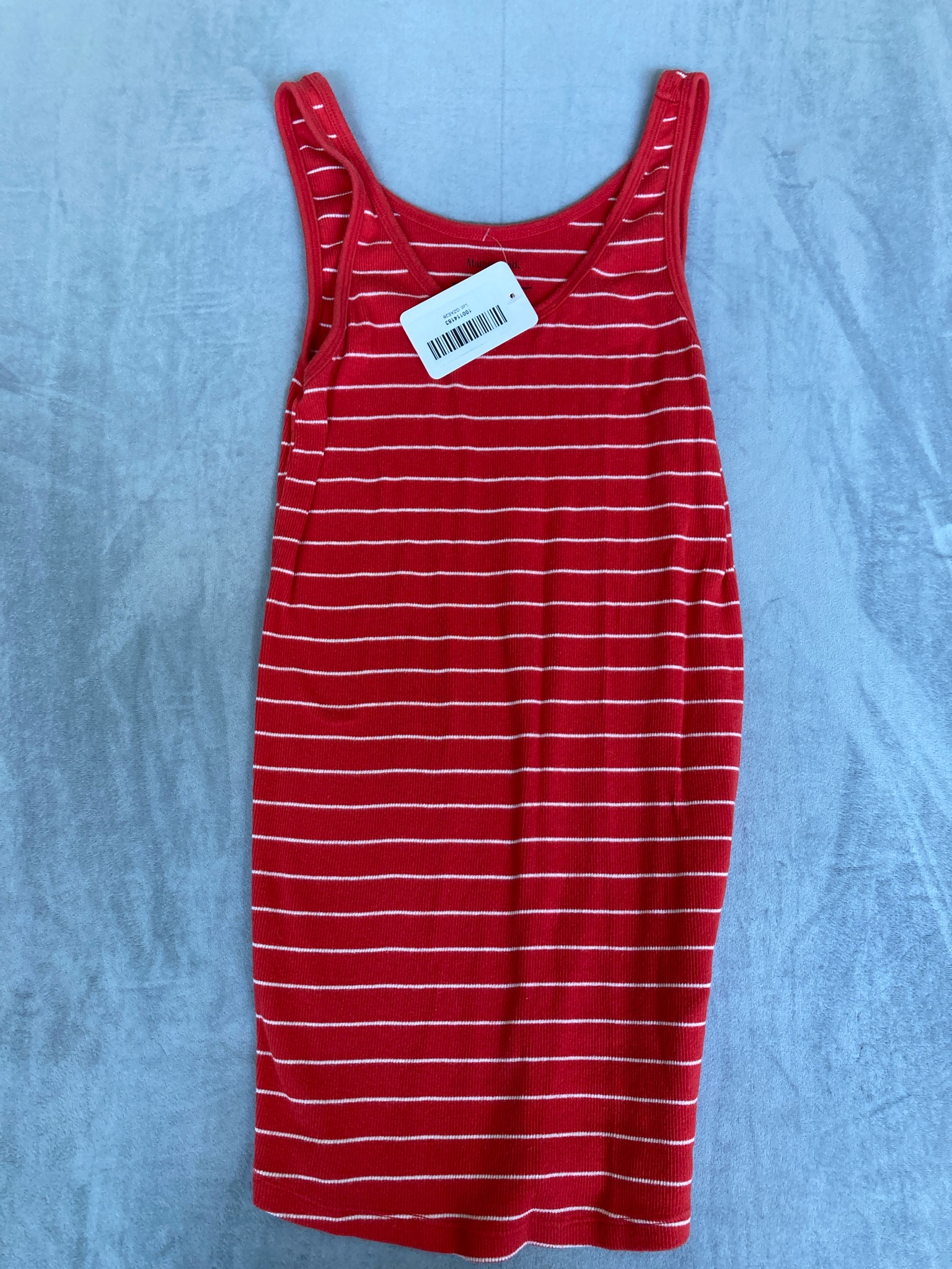 Motherhood Maternity Red and White Striped Knit Maternity Dress Size XS Petite