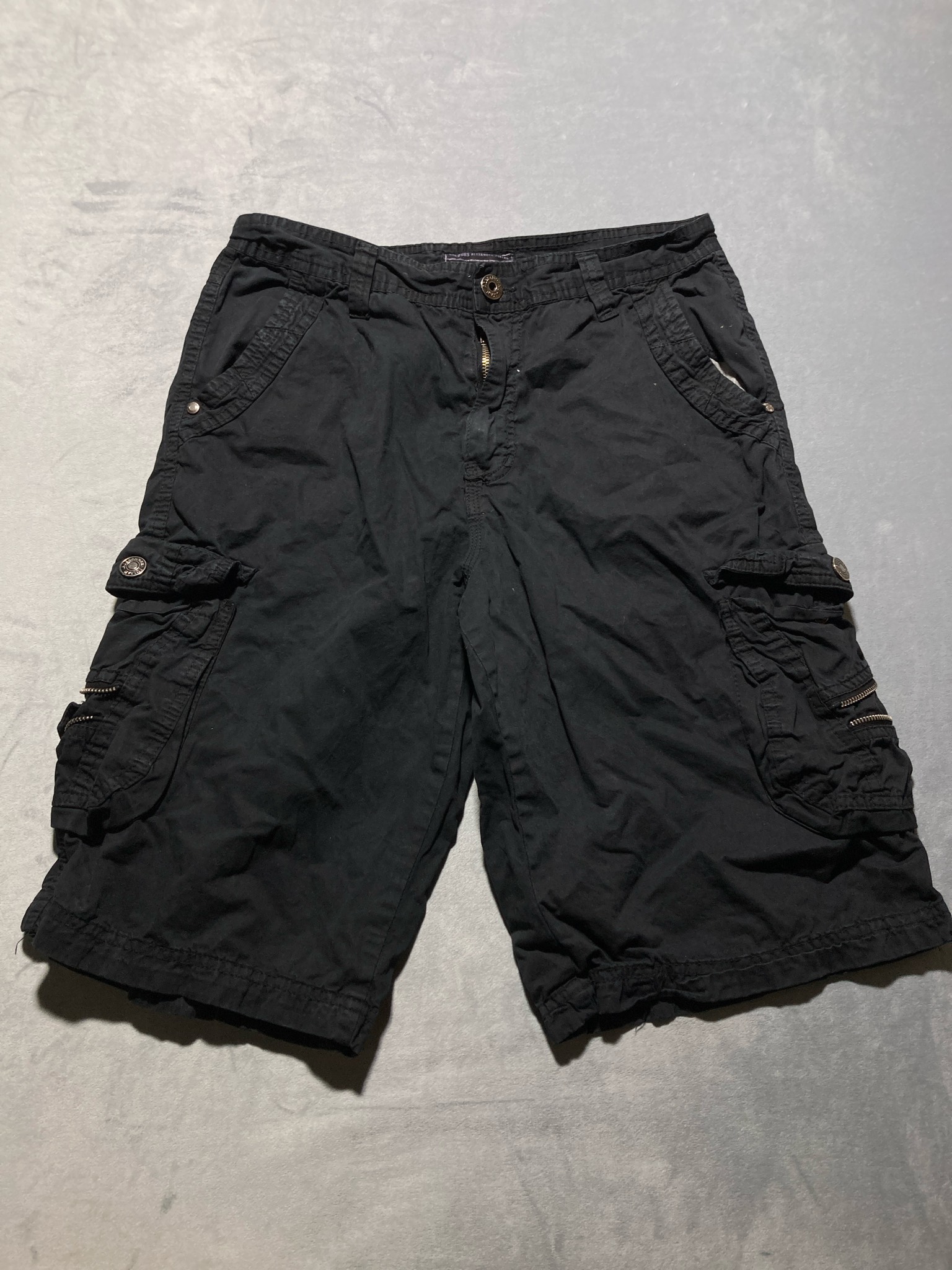 Colours Alexander Julian Black Cotton Cargo Pants (Size 30)